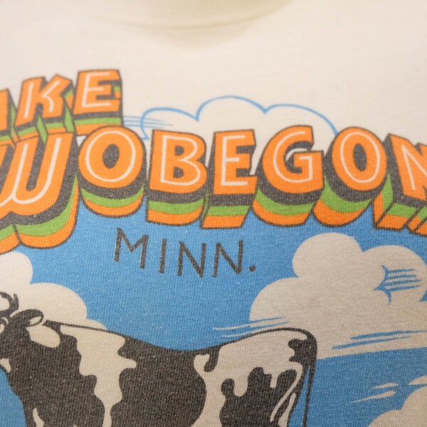 1980's Vintage Lake Wobegon MN Cotton T-shirt S Minnesota Original ! For Fans of the long lost radio show!