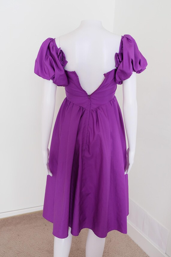 1980's Vintage Prom Dress Bright Purple Formal Brides… - Gem