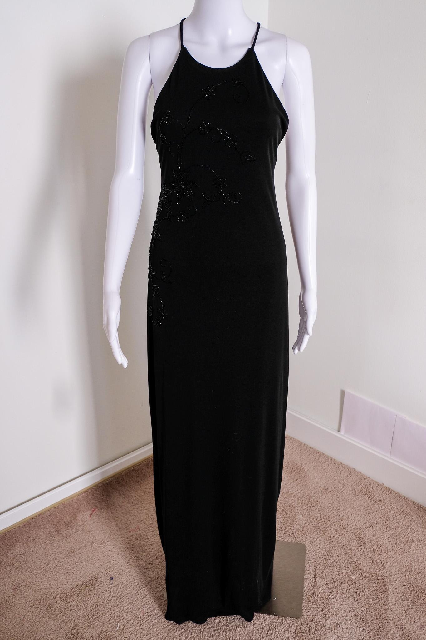 pacsun black beaded dress Bella and Bloom Boutique main image 1