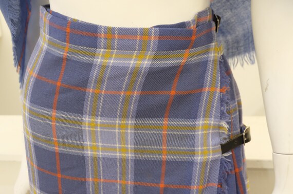 Scottish Plaid A-Hem Woolen Skirt