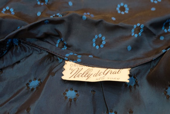 1950's Vintage WOMENS' Nelly De Grab Blue Black F… - image 10