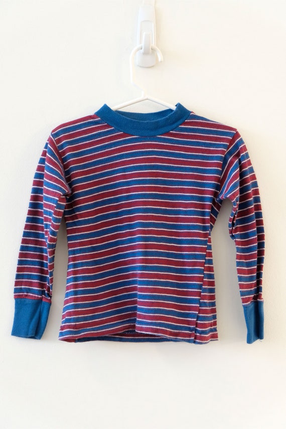 1960's Vintage Little Kids Mod Stripe Polyester K… - image 1