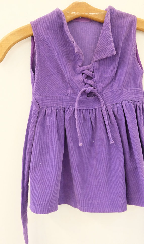 1950's Vintage Little Girl Royal Purple Fine Wale Sof… Gem