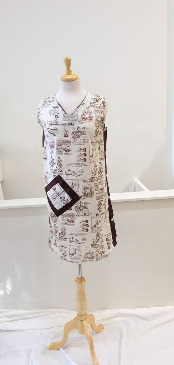 1960s Vintage Polyester Cotton Blend  Shift Dress 