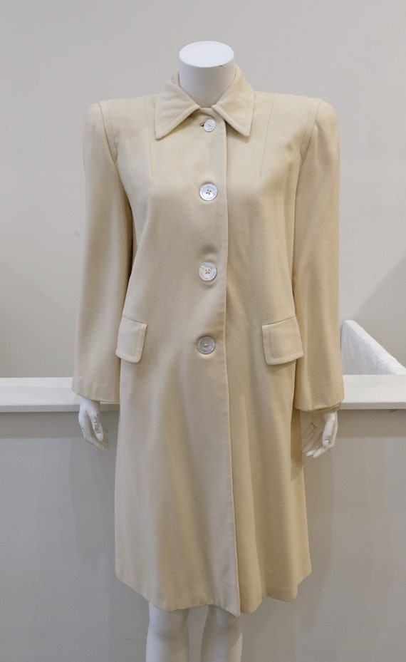 1940's Vintage Lilli Ann Spring Ivory Wool Over Co