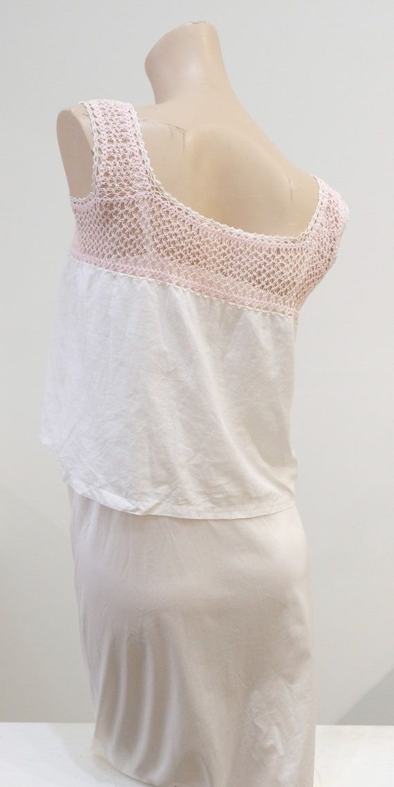 1920's Vintage Home Sewn Crochet and Cotton Crop … - image 5