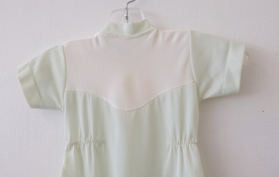 1970's Vintage Baby Unisex Nylon Pale Mint Green … - image 5