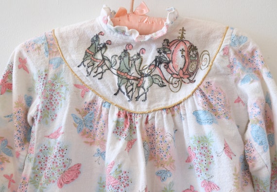 1960's Vintage Girls Cinderella Butterfly Floral … - image 9