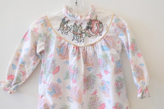 1960's Vintage Girls Cinderella Butterfly Floral … - image 3