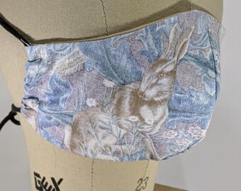 William Morris rabbit hare and peacock mask
