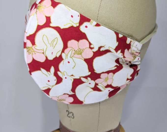 White Rabbit Bunny Masks Red Black or Lilac - Etsy