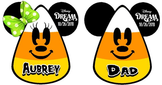 PERSONALIZED Disney Cruise Pumpkin Magnet Halloween Ghost Minnie Mickey Head. Handmade Halloween Disney Cruise Magnet