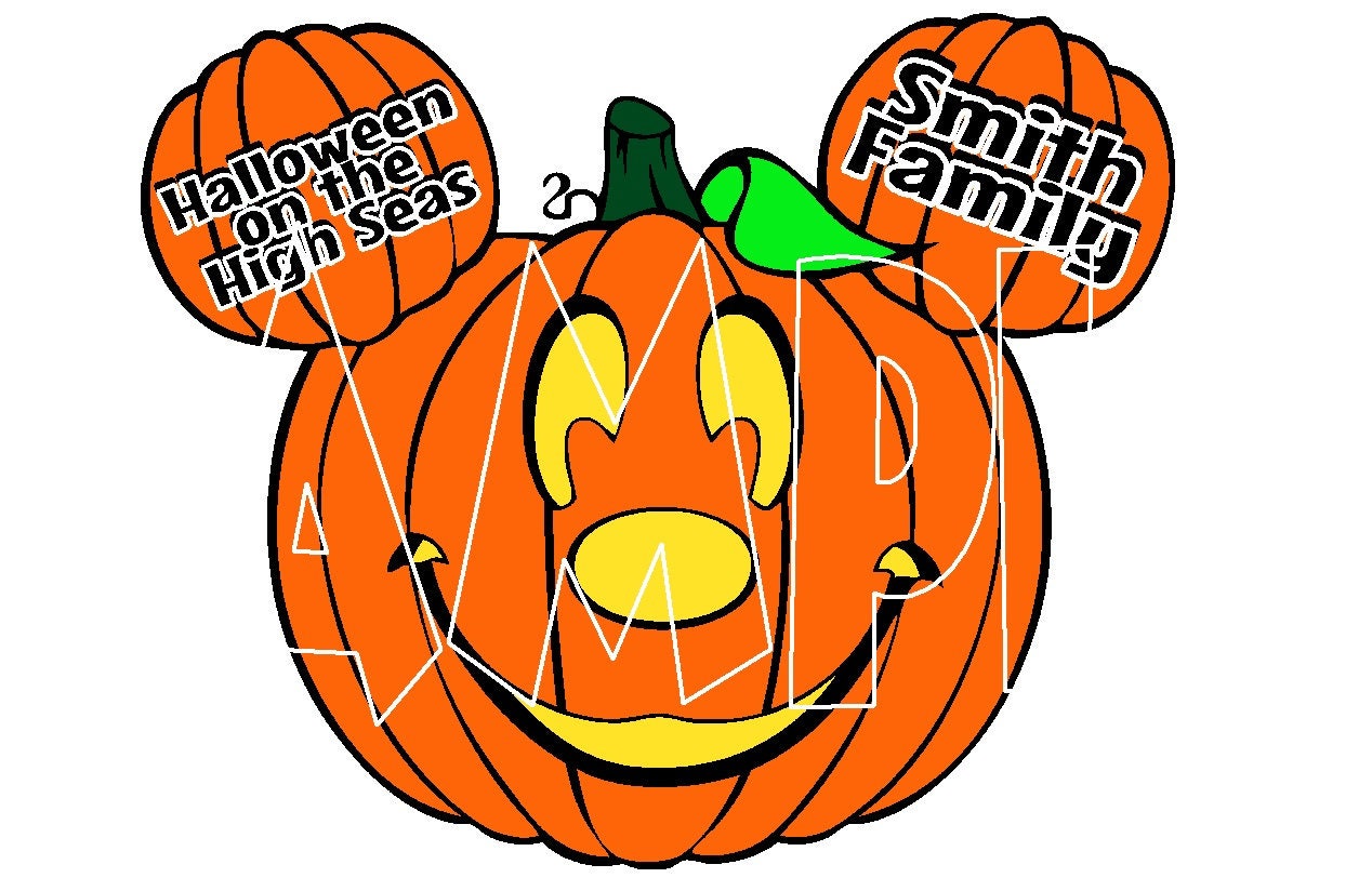 PERSONALIZED Disney Cruise Pumpkin Magnet Halloween Ghost Minnie Mickey Head. Handmade Halloween Disney Cruise Magnet