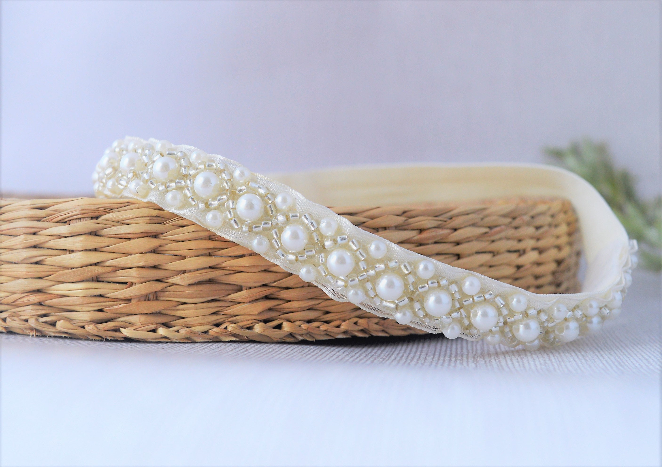 Baby rhinestone tiara hair band for baptism christening Etsy.de
