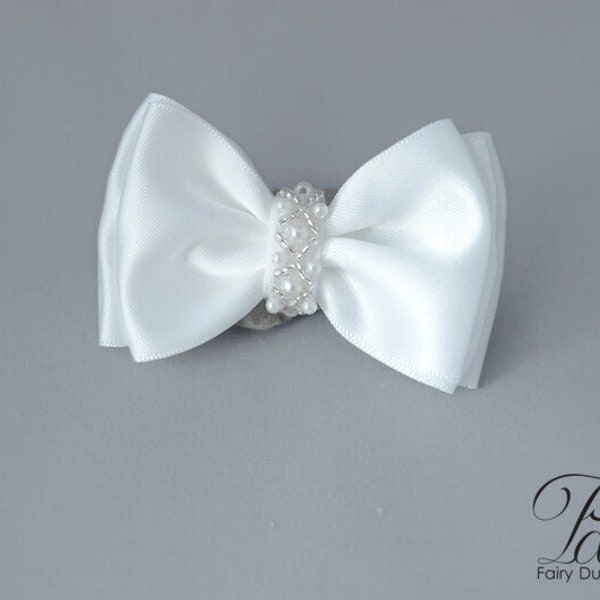 Flower Girl Hair Bow Etsy