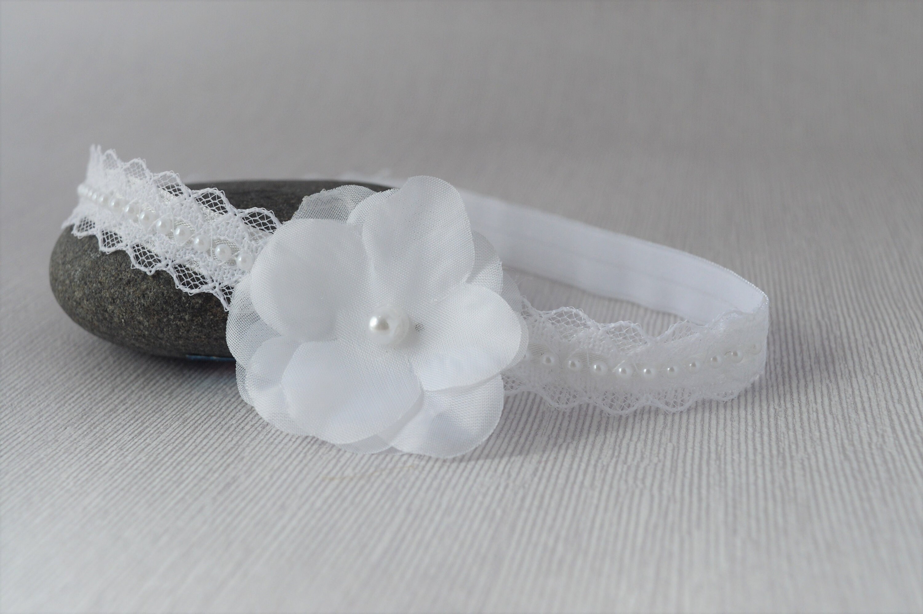 Baby Tiara Hair Band for Baptism Christening Lace and Pearls Etsy UK