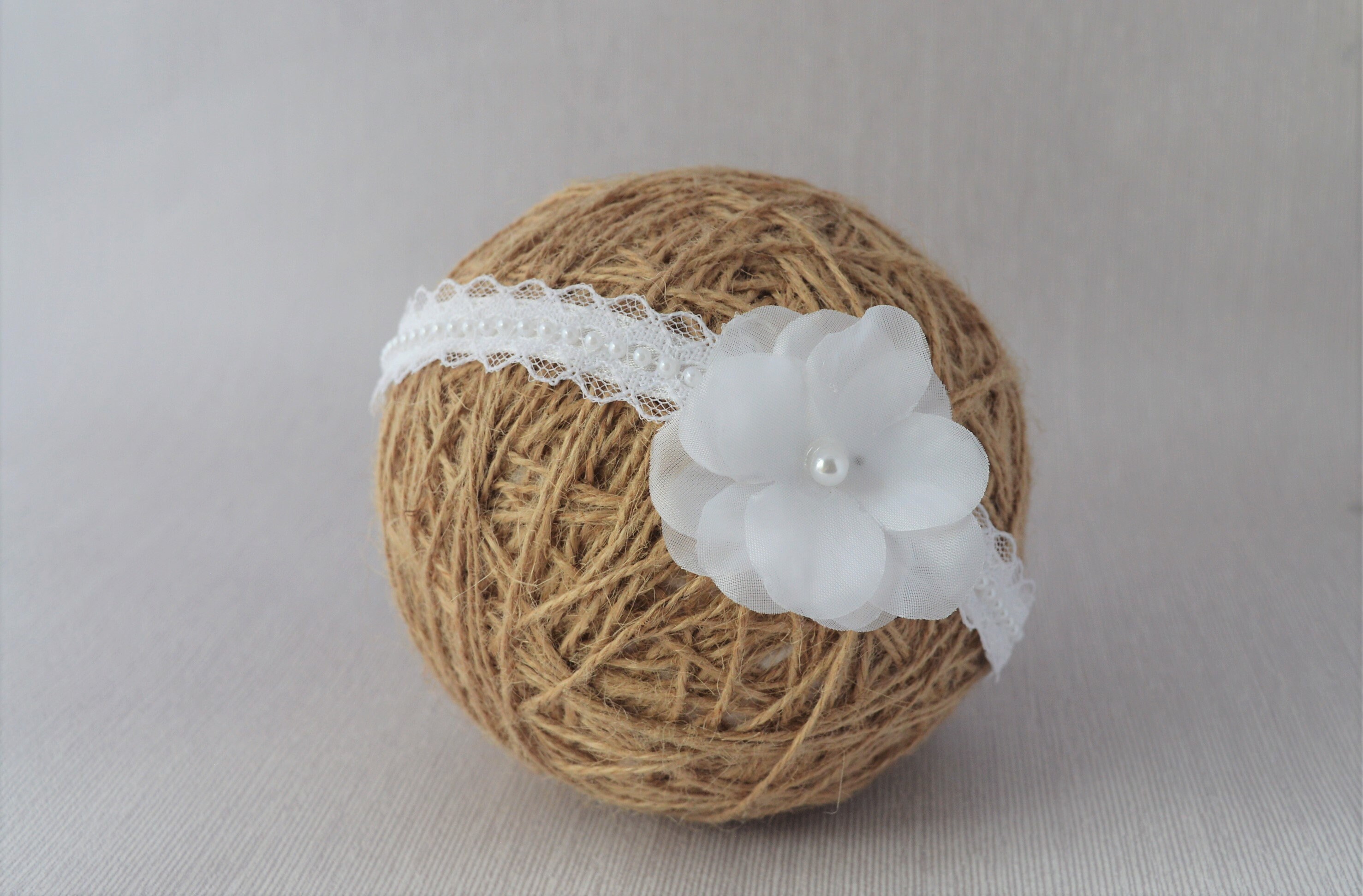 Baby Tiara Hair Band for Baptism Christening Lace and Pearls Etsy UK