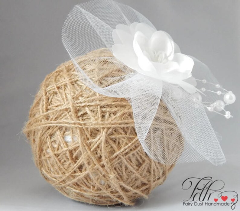 Fascinator Hair Clip baby headband for baptism wedding flower Etsy