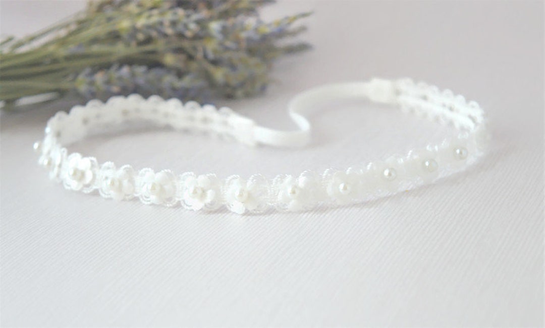 Baby Lace Tiara Hair Band for Baptism Christening Lace and Etsy