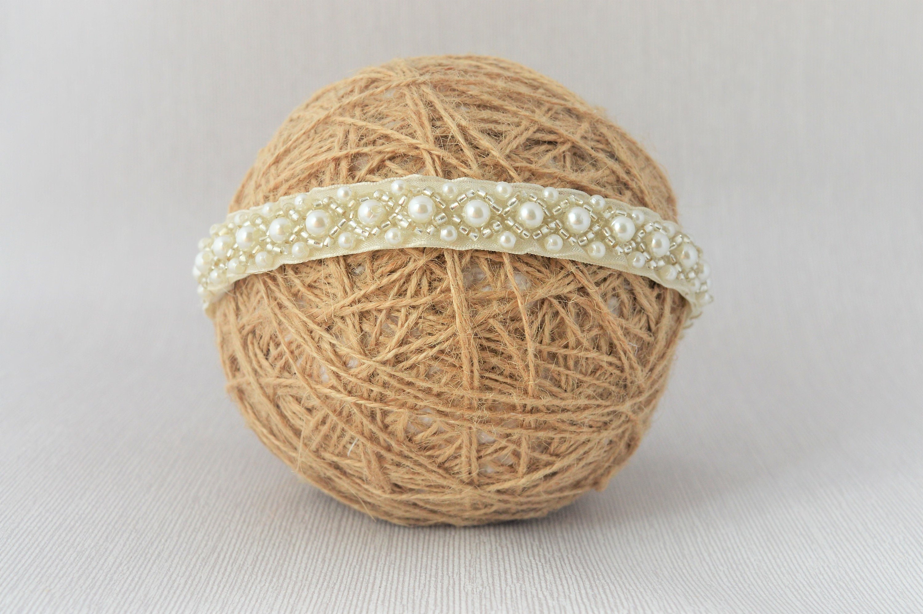 Baby rhinestone tiara hair band for baptism christening Etsy.de