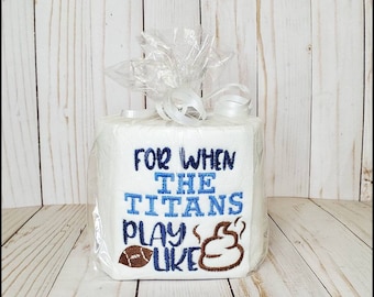 Titans Football, Tennessee Gag Gift, Toilet Paper Funny Gift, Novelty TP, White Elephant, Gifts for Him, Hard to Shop for, Dirty Santa