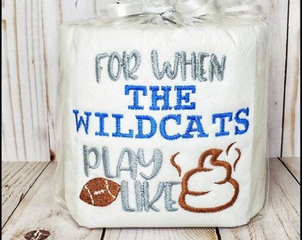 The Wildcats, Kentucky Football, Toilet Paper Gag Gift, Novelty TP, Gifts for Him, Hard to Shop for, Dirty Santa, College Football