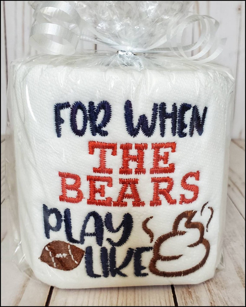 Bears Football Chicago Gag Gift Toilet Paper Funny Gift Etsy