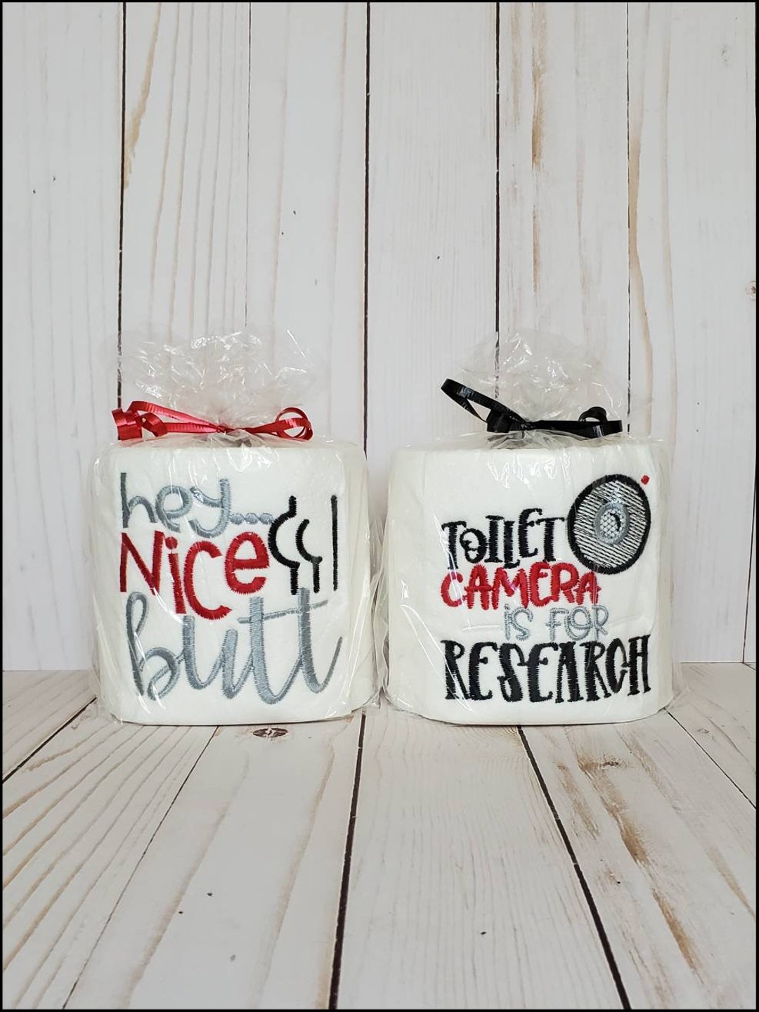 Bathroom Gag Gift Crappy Toilet Paper Embroidered Toilet Etsy
