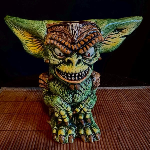 Gremlin Tiki Mug: Hand-Finished Ceramic Monster Movie Collectible