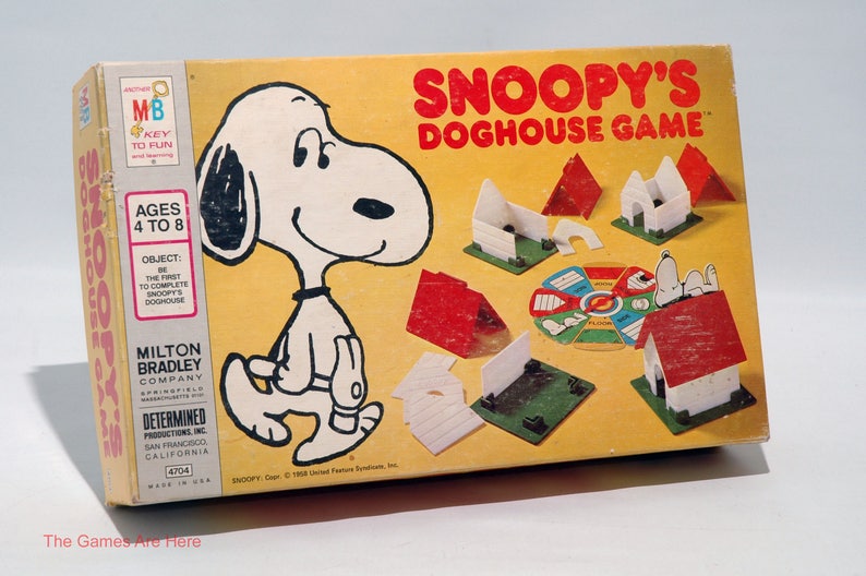 Snoopy's Dog House Game From Milton Bradley 1977 COMPLETE Etsy