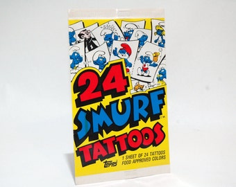 Smurf Tatoo - Topps Chewing Gum, Peyo 1982 Brand New (Read Description)