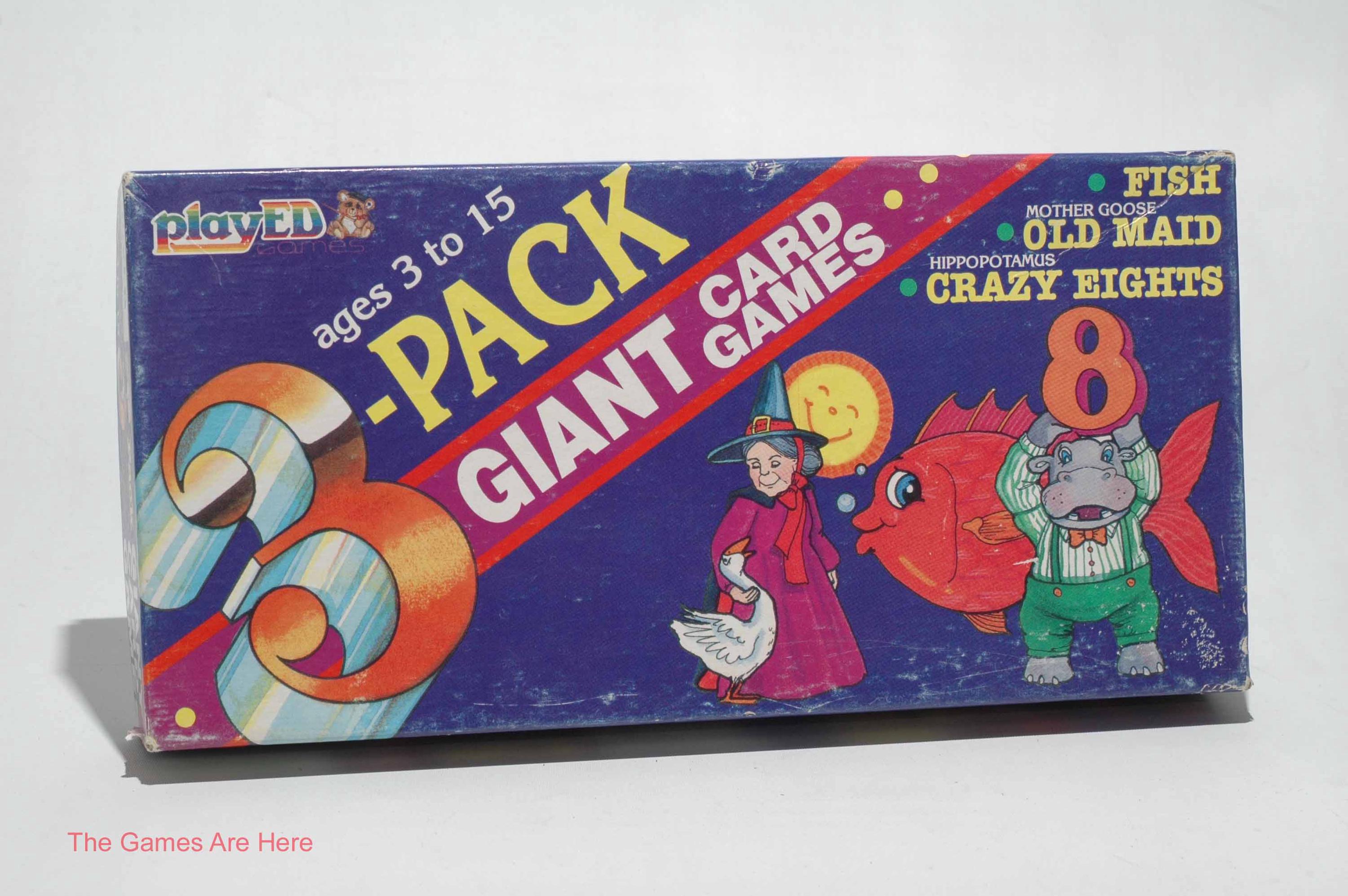8ゲームused(AAA)ストーム社フィジクス・マエストロ15p0oz Giant Card Games 3 Pack Old Maid/fish/crazy Eights - Played Games