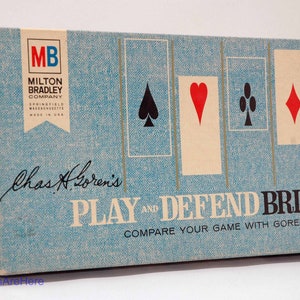Chas Goren Play and Defend Bridge - Milton Bradley 1965 w New Cards