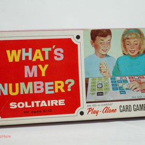 What&#39;s My Number? Solitaire Game - Ed-U-Cards 1966 COMPLETE