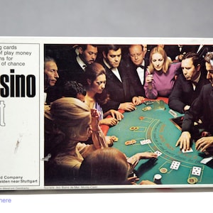 Casino Set Card Game - Ace Playing card Co. Stuttgart Germany Vintage COMPLETE with NEW Cards