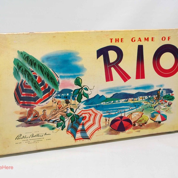 The Game of Rio - Parker Brothers 1956 COMPLETE with Wear