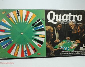 Quatro Circular Backgammon Game - Marplecourt Enterprises 1982 COMPLETE