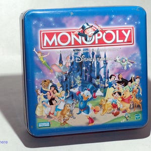 Monopoly Disney Edition - Parker Brothers 2001 in Tin COMPLETE (Read Description)