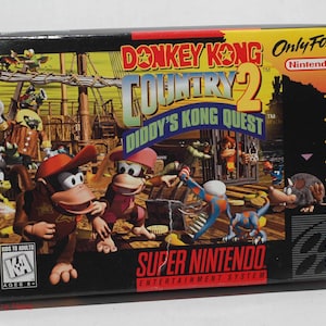 Donkey Kong Country 2 Diddy's Kong Quest - Super Nintendo, 1995 w Damaged Box