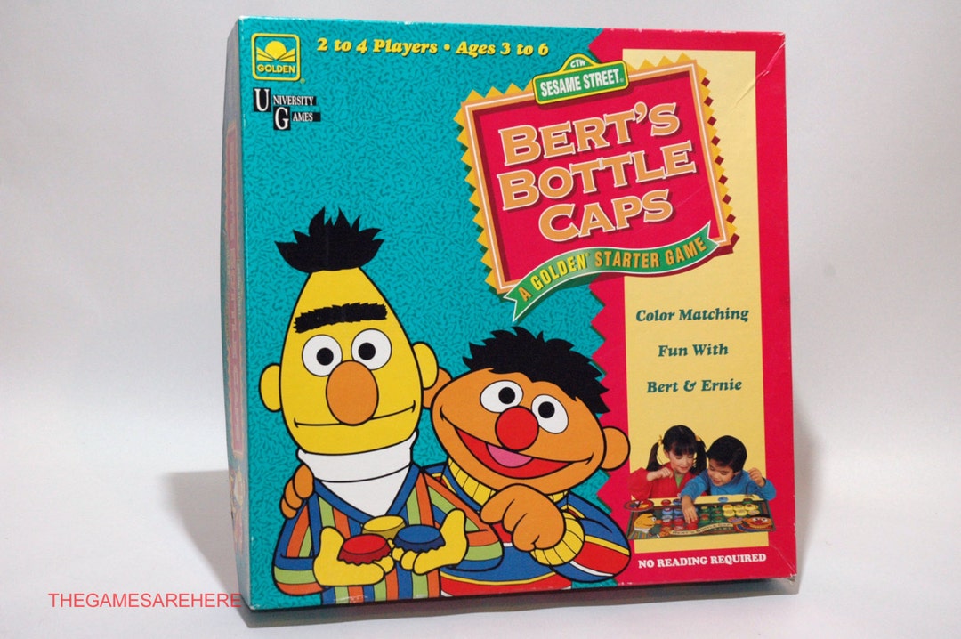 Bert's Bottle Caps Sesame Street Game Golden Game 1994 Etsy
