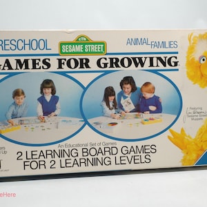 Sesame Street Games for Growing Preschool Animal Families - iGi 1986 COMPLETE
