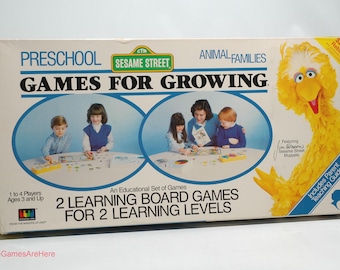 Sesame Street Games for Growing Preschool Animal Families - iGi 1986 COMPLETE