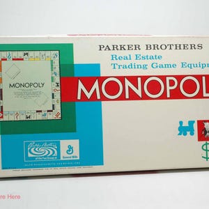 Monopoly Game - Parker Brothers 1961 COMPLETE