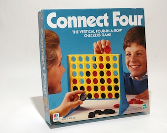 Connect Four Vertical Checkers Game - Milton Bradley 1998 COMPLETE