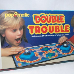 Double Trouble Pop O Matic Game - Milton Bradley 1987 COMPLETE w Box Wear (read description)