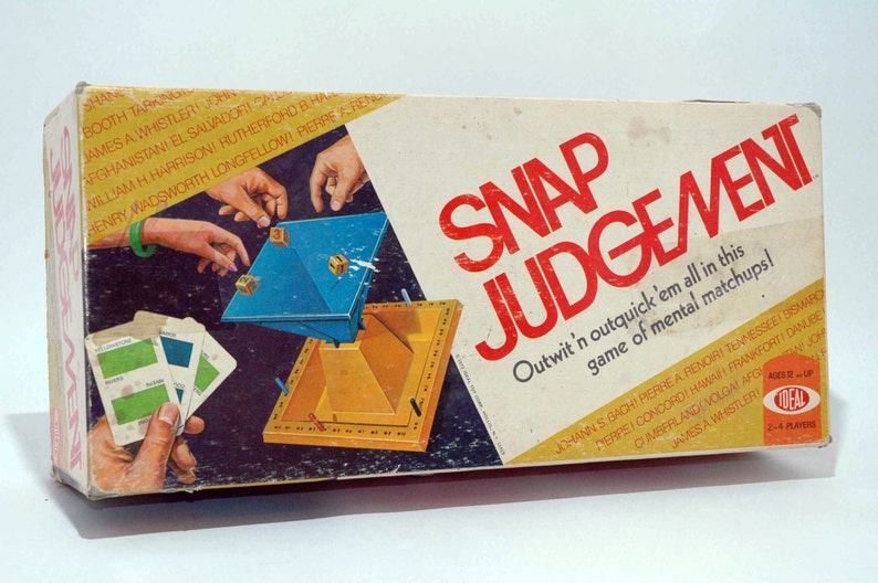 Snap Judgement Game from Ideal 1972 Etsy
