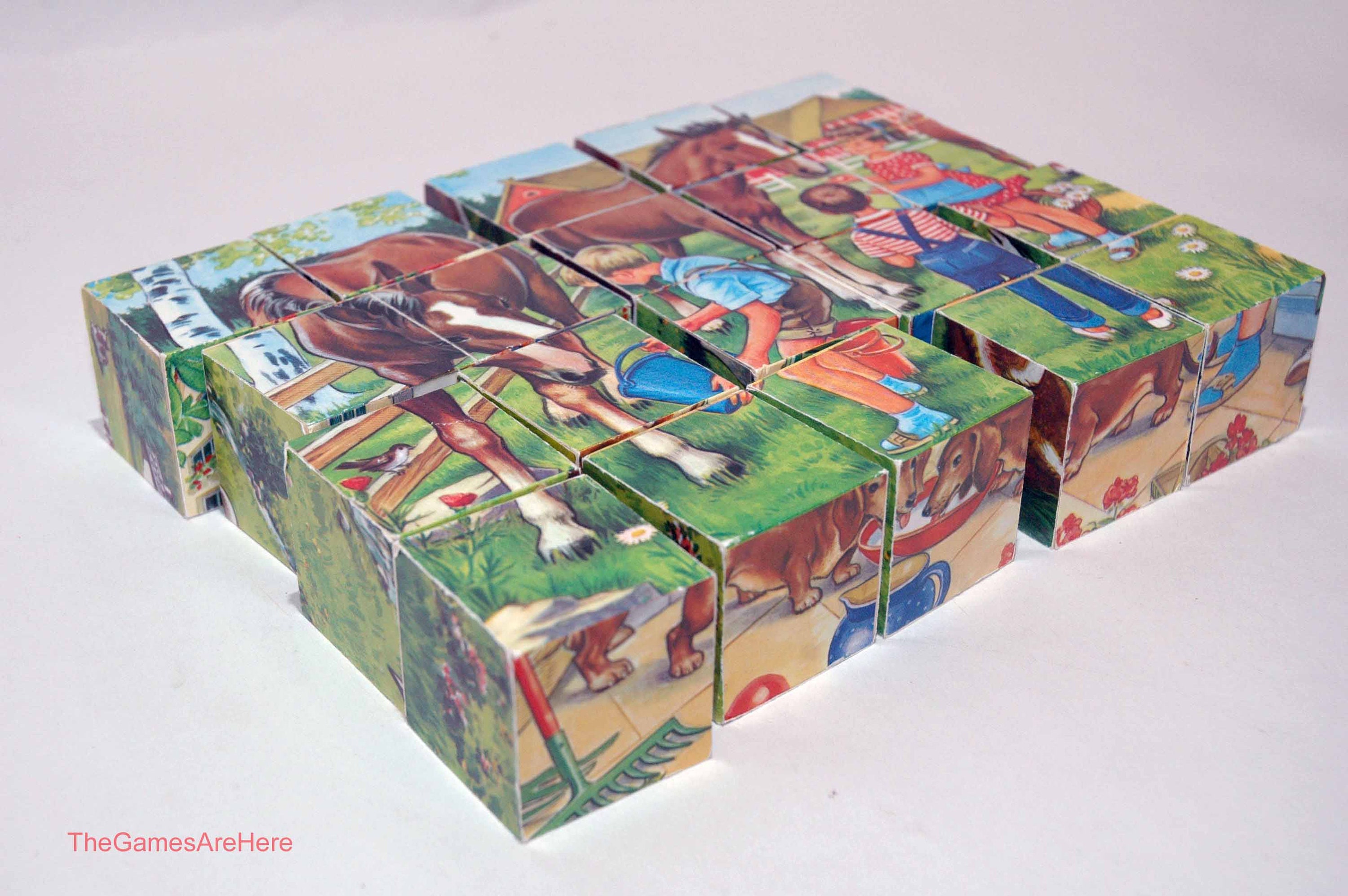 Eichhornchen Immer Dabei German Animal Blocks Vintage