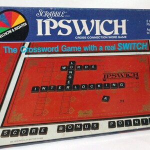 Scrabble Ipswich Crossword Game - Selchow and Righter 1983 COMPLETE (read description)