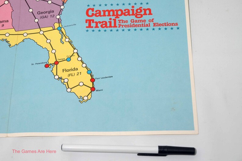 Campaign Trail Game of Presidential Elections Game from GDW Etsy