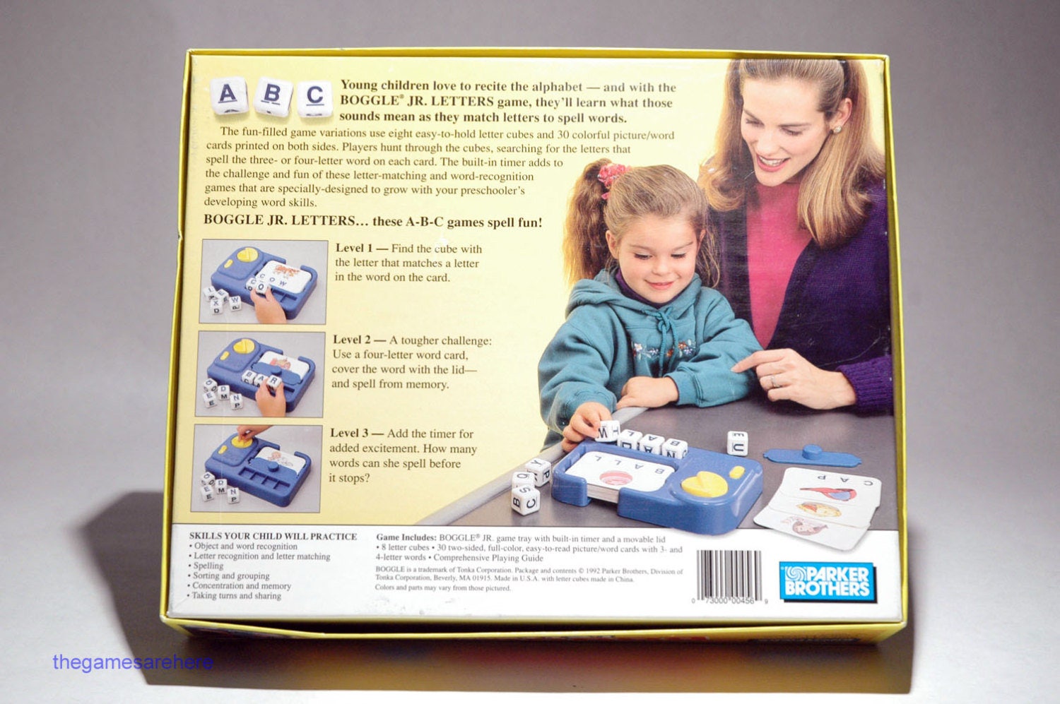 Boggle Jr. Letters Preschool Learning Game - Parker Brothers 1992 ...